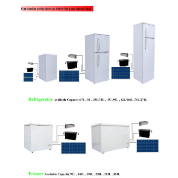 2016 Caliente 12V DC Refrigerador Solar 282L